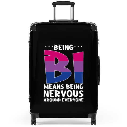 Being Bi Bisexual Pride Kawaii Cat Suitcases
