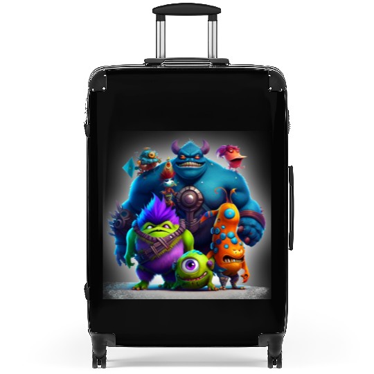 MONSTERS PLAY GAMING BEAUTIFUL COLOURS 3D Suitcases