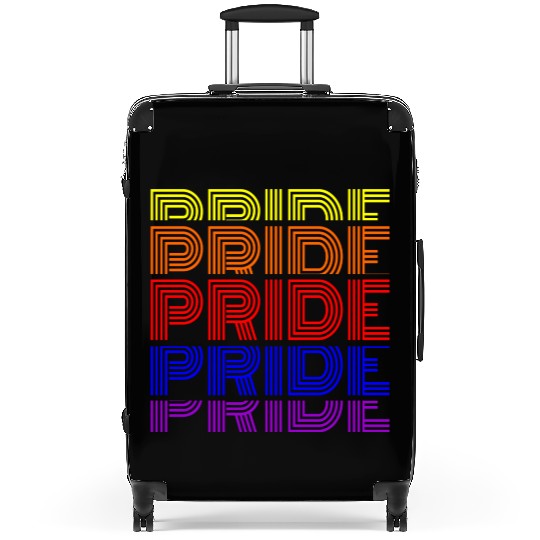 Vintage Pride LGBTQ+ Rainbow Color Suitcases