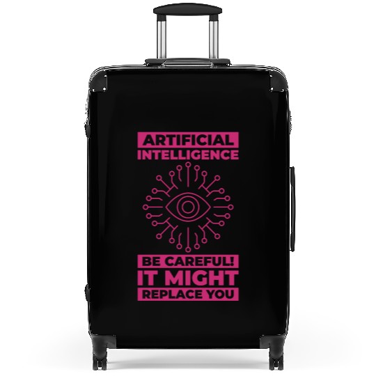 AI Machine Learning Computer Geek Technology Robot Suitcases