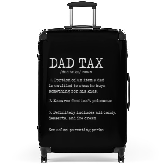 Vintage Dad Tax Definition Men Funny Father's Day Suitcases