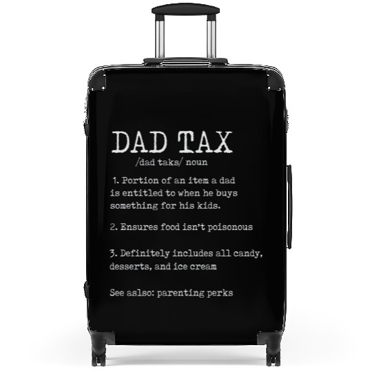 Vintage Dad Tax Definition Men Funny Father's Day Suitcases