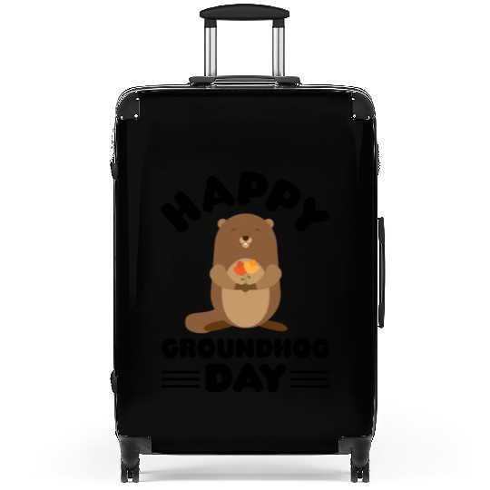 Groundhog Day cute print Suitcases