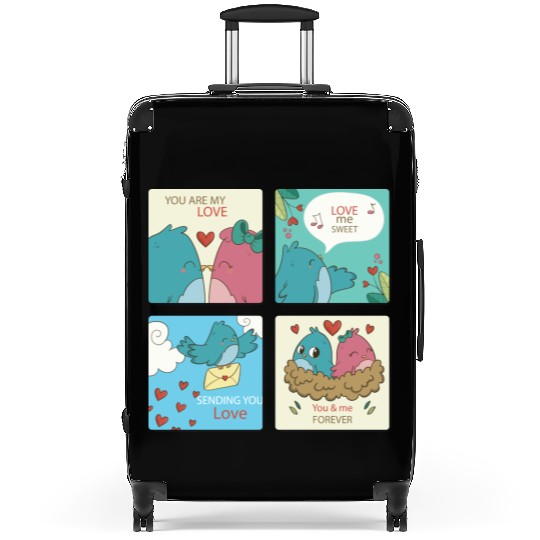 Love Axolotl Pink Valentine Day Salamander Lover Suitcases