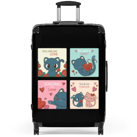 Love Axolotl Pink Valentine Day Salamander Lover Suitcases