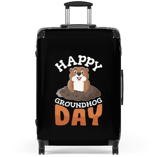 Happy Groundhog Day Suitcases Groundhogs Lovers