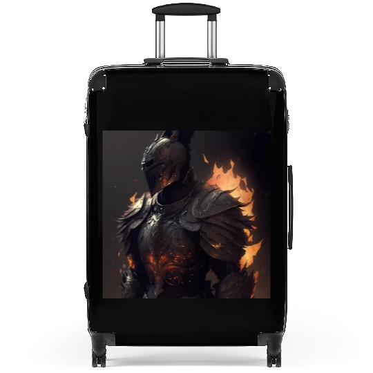 Dark fantasy knight version 8 Suitcases