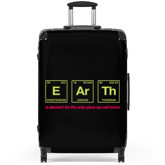 EARTH - written in elements of the periodic table Suitcases