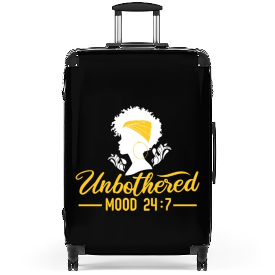 Unbothered Mood/Black Girl Magic/African American Suitcases