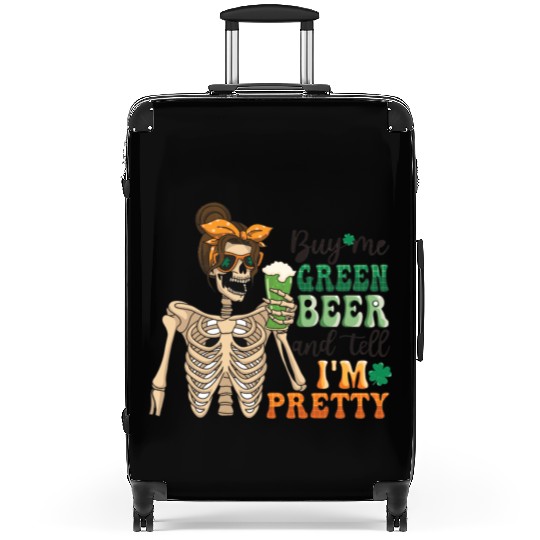 by me green beer and tell i'am pretty Suitcases