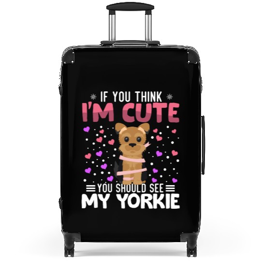Yorkie Heart Valentine's Day Animal For Womens Suitcases