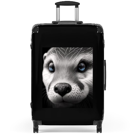 Fashionable Otter Design Cool Sea Otter With Blue Suitcases