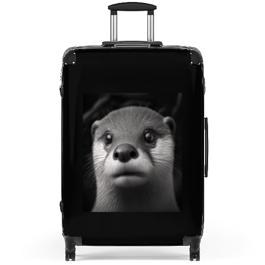 Fashionable Otter Design Cool Sea Otter With Blue Suitcases