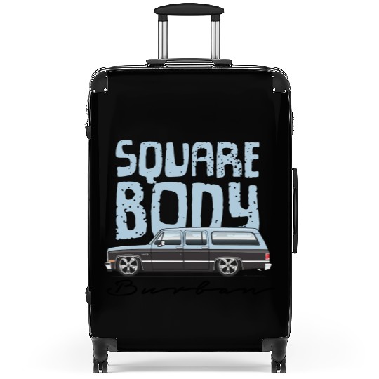 square body Light Blue Suitcases