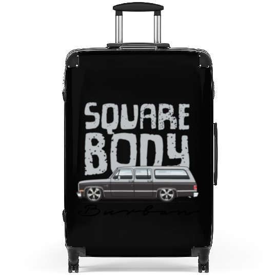 square body Light Silver Suitcases