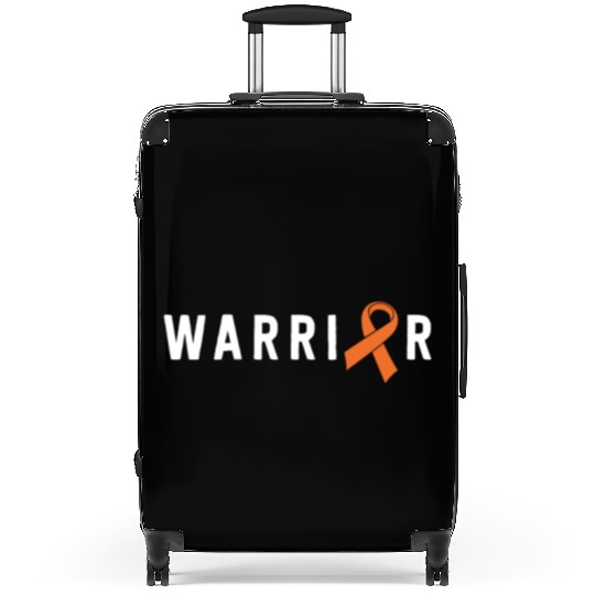 Leukemia Warrior Lymphoma Cancer Orange Ribbon Suitcases