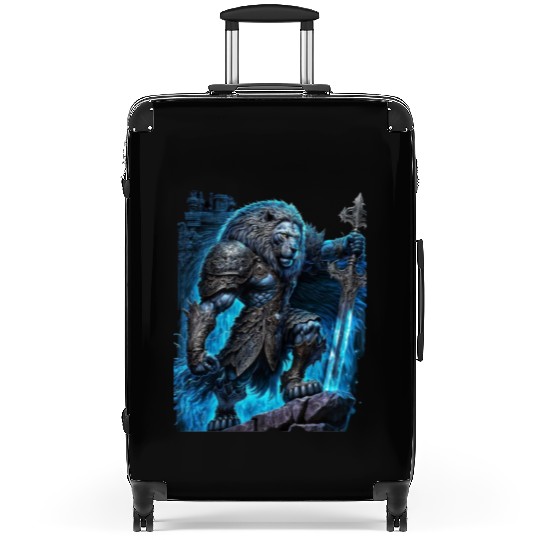 Lion 3D Graphic Design, illustrations Suitcases
