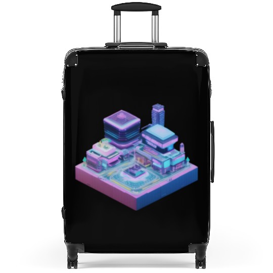 Isometric Room 3D Print - Geometric 3D Enthusiasts Suitcases