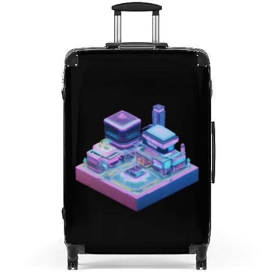 Isometric Room 3D Print - Geometric 3D Enthusiasts Suitcases