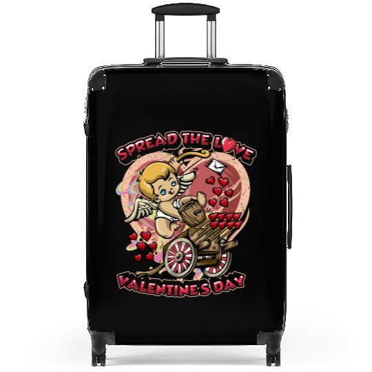 Spread The Love Cupid Arrow Heart Suitcases