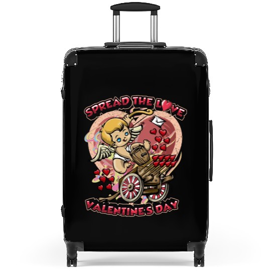 Spread The Love Cupid Arrow Heart Suitcases