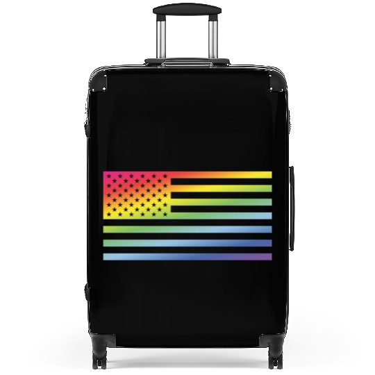 Stars And Stripes / Rainbow Flag (America) Suitcases