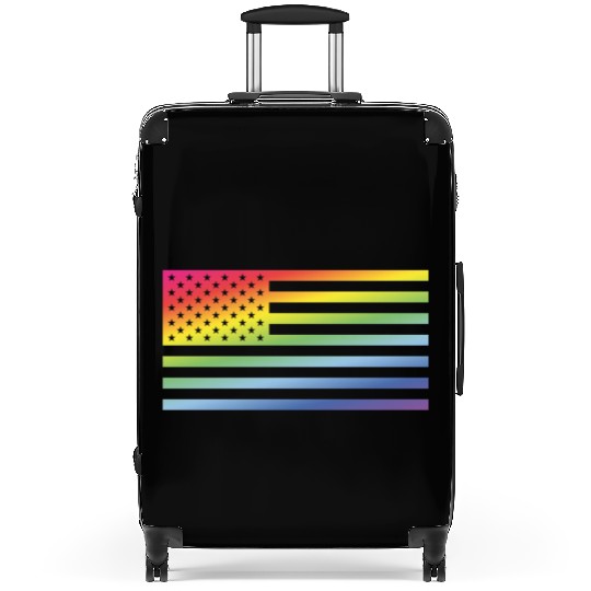 Stars And Stripes / Rainbow Flag (America) Suitcases