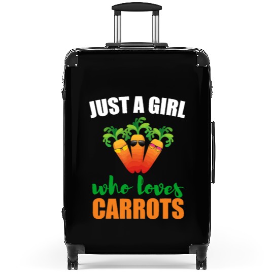 Just A Girl Who Loves Carrots Funny Vegetable Love Suitcases