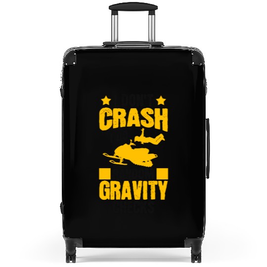 I Don't Crash Snowmobile Motor Sled Snowmobiler Suitcases