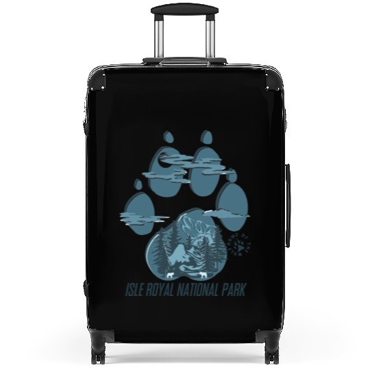 Isle Royal national park Michigan home of the wolf Suitcases