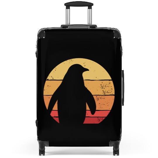 Retro Penguin Silhouette Suitcases