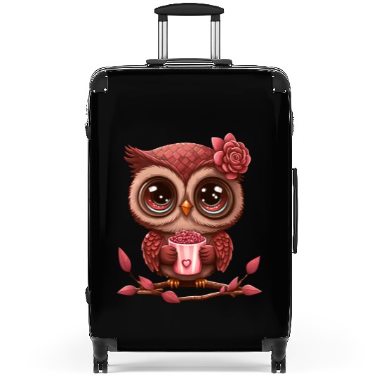 Owl Animal Cute Wild Bird Zoo Forest Nature Child Suitcases