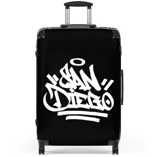 San Diego City Graffiti Street Art Handstyle USA H Suitcases
