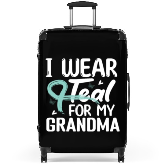 I Wear Teal For My Grandma Cervical Cancer Suitcases