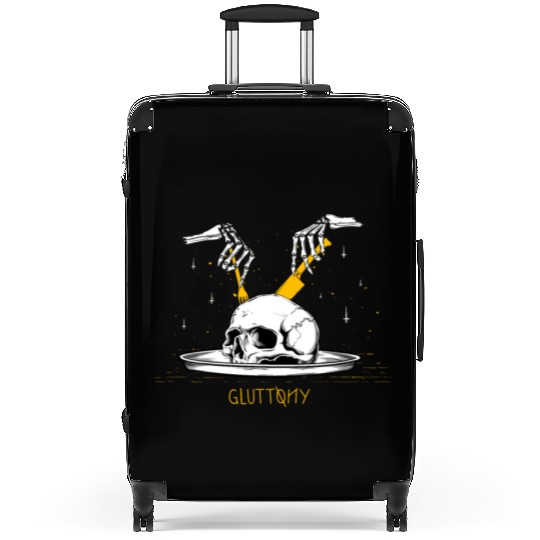 Gluttony Skull Suitcases