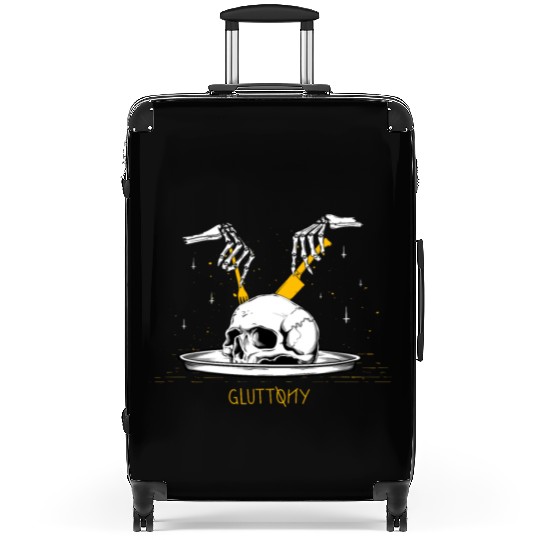 Gluttony Skull Suitcases