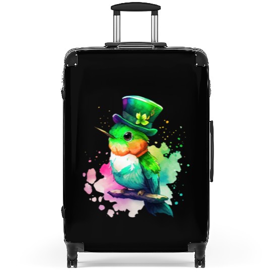 St Patrick's Day Irish Hummingbird Saint Patrick Suitcases