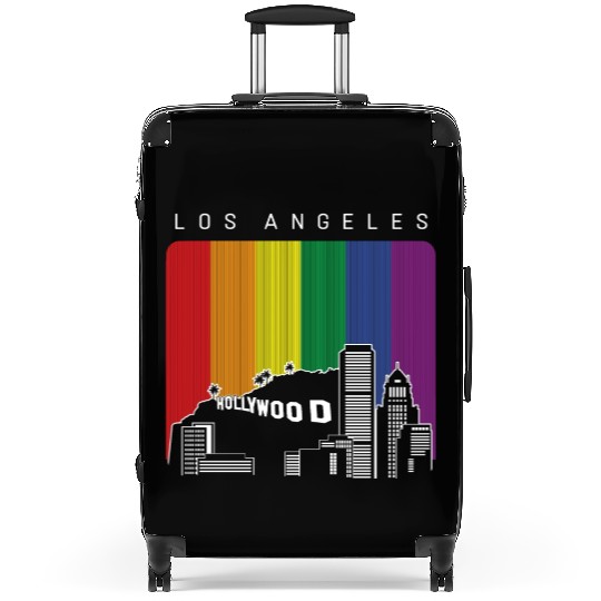 Los Angeles LGBT Rainbow Flag Suitcases