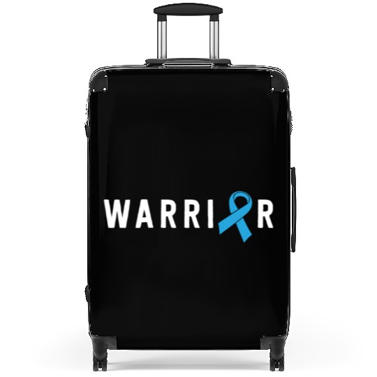 Prostate Cancer Warrior Light Blue Ribbon Dad Suitcases
