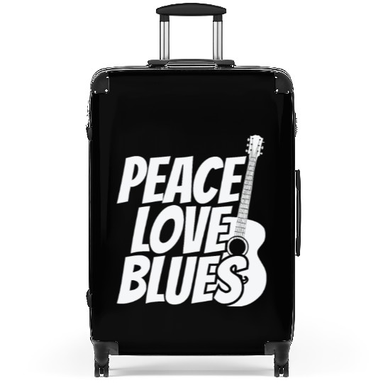 Peace Love Blues Music Trumpet Suitcases