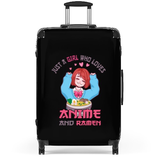 Just a girl who loves anime ramen Suitcases
