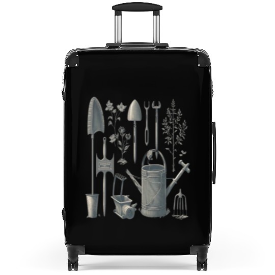 Florist Gardener Dad Grayscale Gardening Tools Suitcases