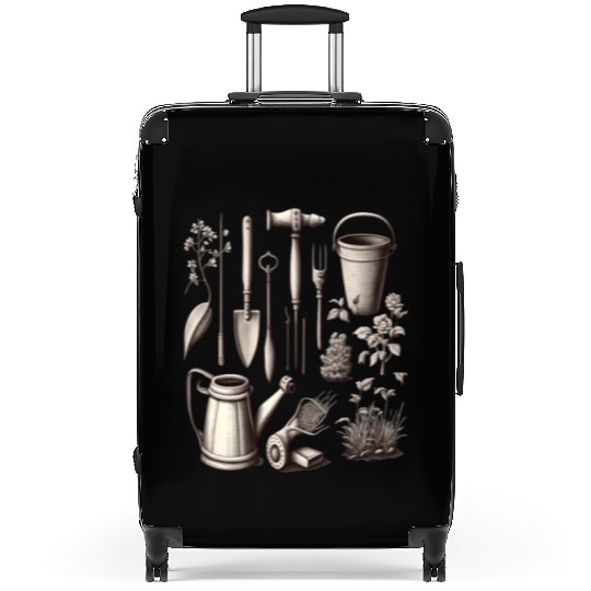 Florist Gardener Dad Grayscale Gardening Tools Suitcases
