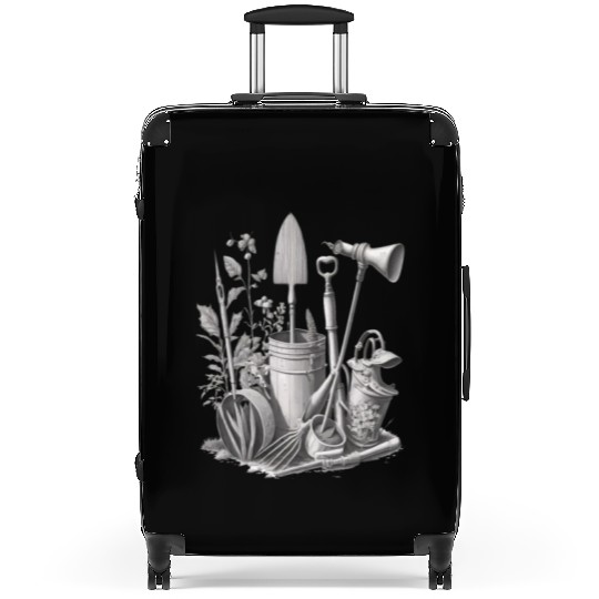 Florist Gardener Dad Grayscale Gardening Tools Suitcases