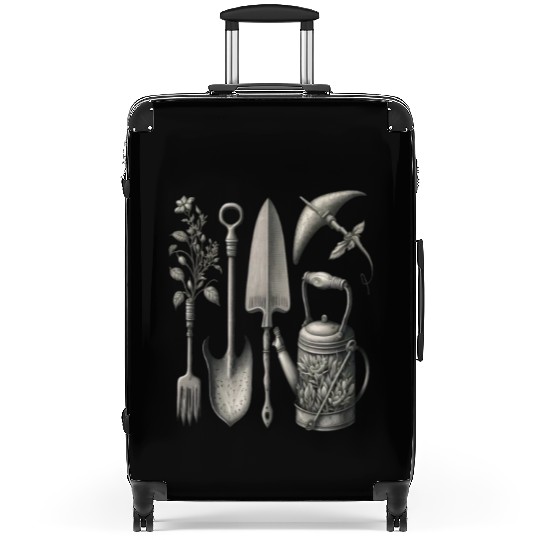 Florist Gardener Dad Grayscale Gardening Tools Suitcases