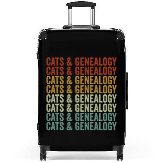 Cats & Genealogy Genealogy Genealogist Cats Lover Suitcases