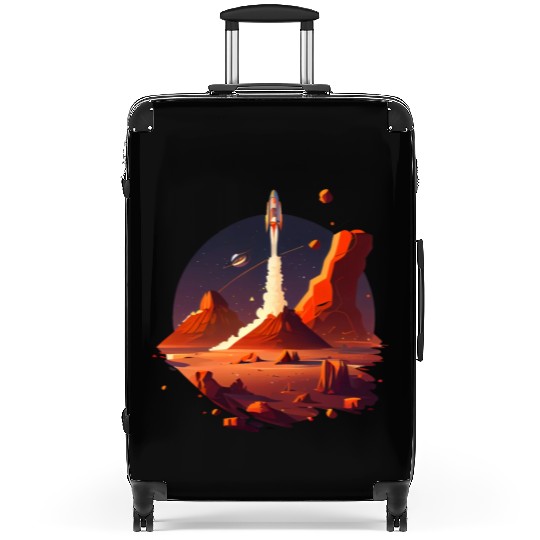 Vintage Space Science Mars Fiction Geek Solar Suitcases