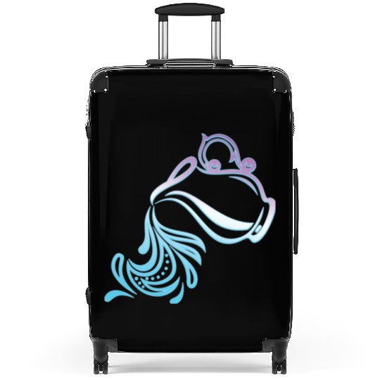 Aquarius Zodiac Air Sign Water Bearer Logo Suitcases