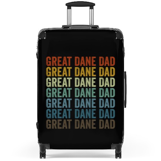 Great Dane Dad Great Dane Dog Lover Dog Dad Suitcases
