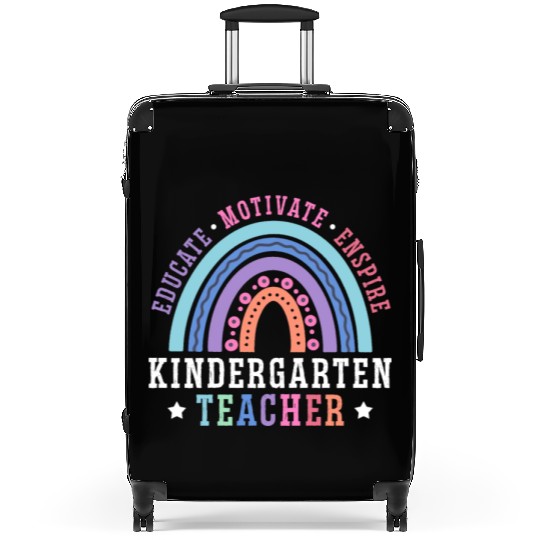 Educate Motivate Inspire Kindergarten Teacher Suitcases